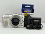 Panasonic LUMIX DMC-GF5 White Mirrorless Camera 12.1MP Used, Good Condition