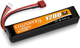 Airsoft Battery 11.1V 1200Mah Rechargeable 3S Lipo 25C Hobby Battery with T-Plug