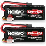 Professional Grade 7.4V 6200mAh Lipo Battery 2S Hard Case Battery