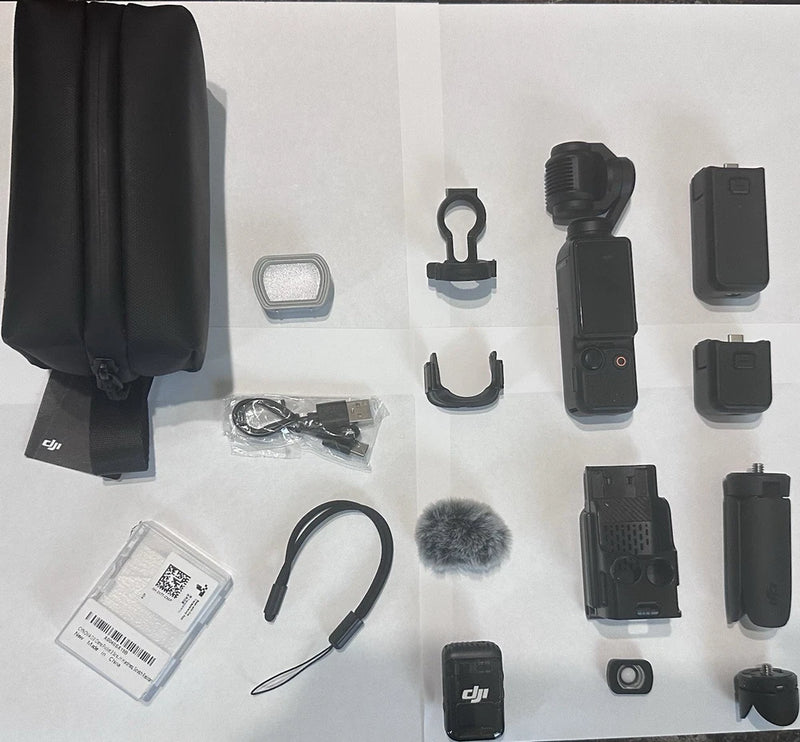 DJI Osmo Pocket 3 4K Action Camera Gimbal Black Touchscreen Bundle