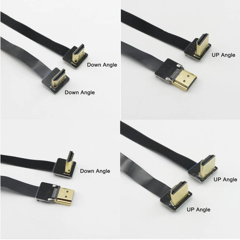 1pc 20cm FPV HDMI Type A Male to HDMI Male FPC Cable for HDTV Aerial Photography