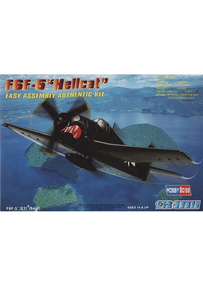 Hobbyboss 1:72 F6F-5 Hellcat model kit box with aircraft artwork