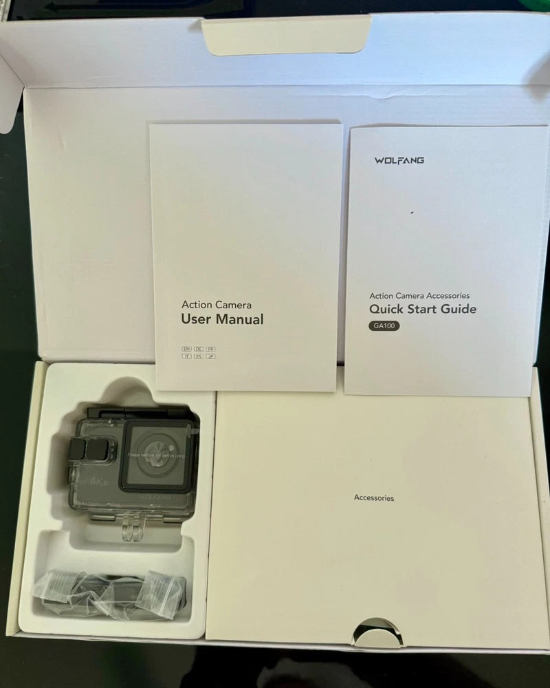 WOLFANG GA100 4K Action Camera ?C Waterproof 40M ?C 20MP ?C EIS ?C GoPro Dupe ?C New