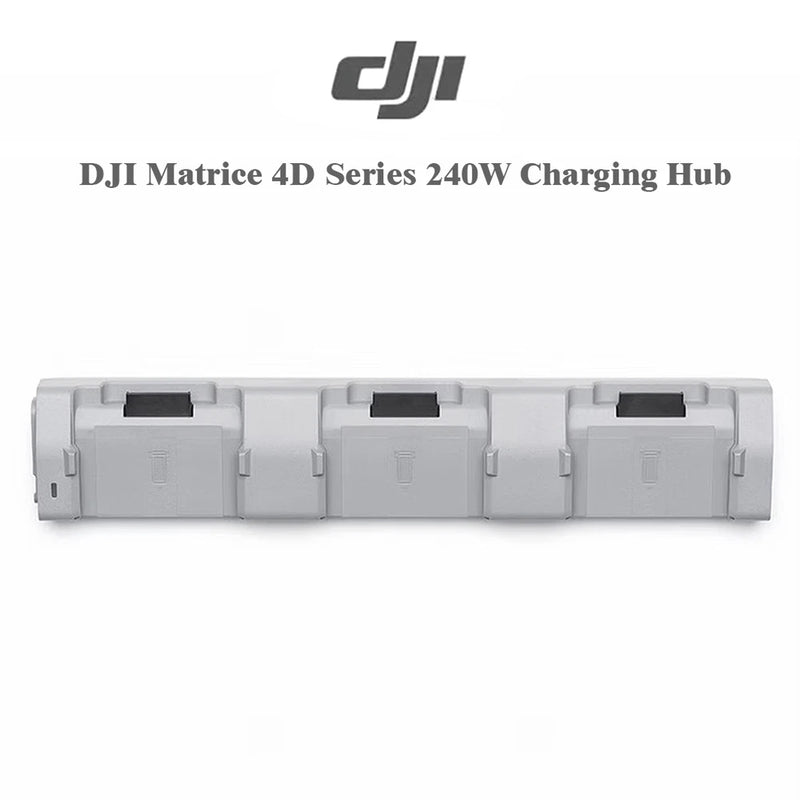 DJI Matrice 4D 240W charging hub with three battery bays, gray