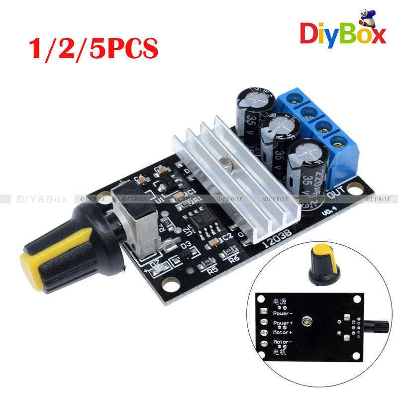 1/2/5PCS PWM Motor Speed regulator DC 6-28V 3A 6V 12V 24V 28V Switch Controller