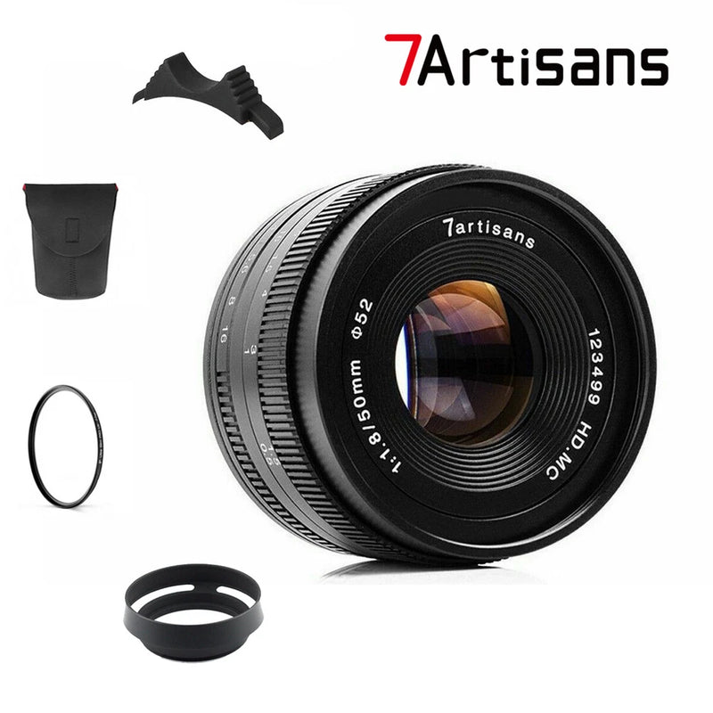 7artisans 50MM F1.8 MANUAL Fixed LENS  Fujifilm X Mount Black  x-pro2 x-T20 x-H1