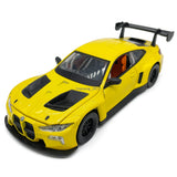 1/32 M4 GT3 Model Car Metal Diecast Toy Cars Toys for Boys Kids Gifts Yellow Battery