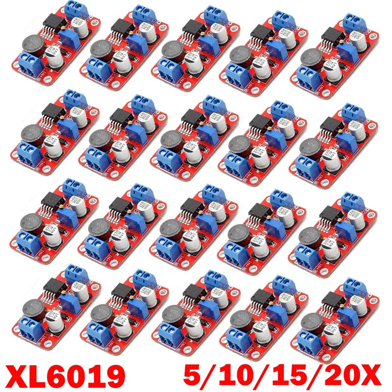 5/10/15/20pc XL6019 Adjustable DC-DC Step Up Power Module Boost Volt Converter