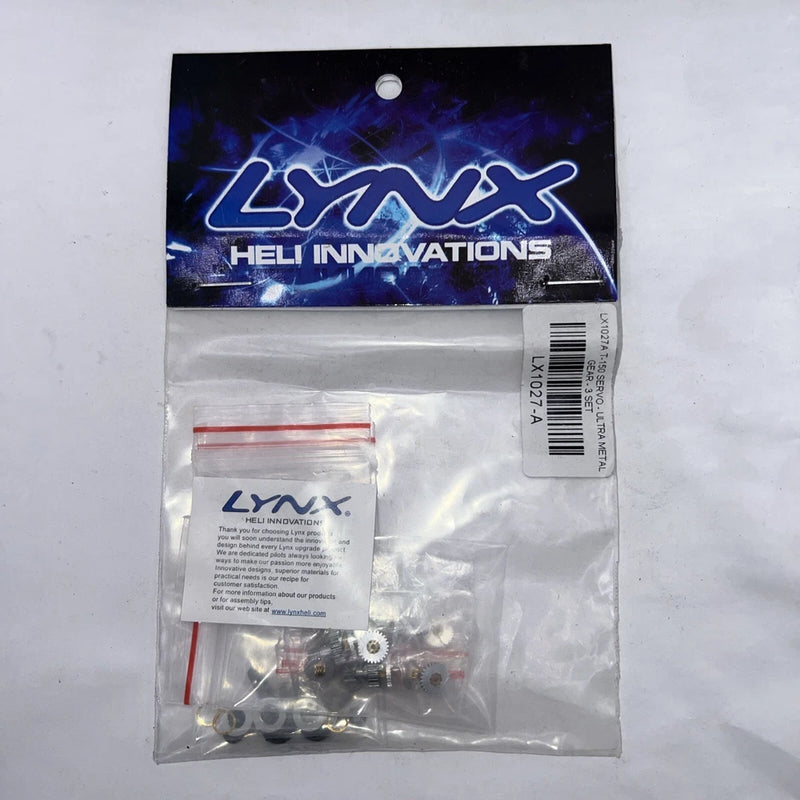 Lynx Heli Servo Gear Set LX1027-A Shaft Replacement Helicopter Part