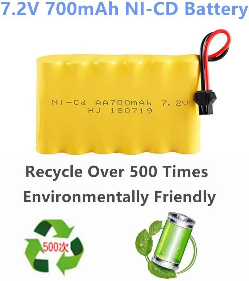 1PC 7.2V 700mAh NI-CD Battery Rechargeable for Huina 1550 550 RC Excavator Battery