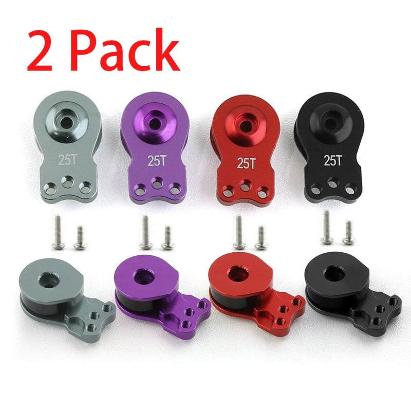 2Pcs 25T Alloy Servo Saver Upgrade Parts Steering Arm for 1/10 RC Cars Truck