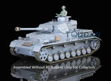 1/16 scale German IV F2 static tank model, gray plastic, detailed tracks