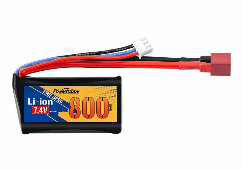 Power Hobby Li-Ion 7.4v 800mah Deans Part # PHBPH2S800MAH14500 FREE US SHIP Battery