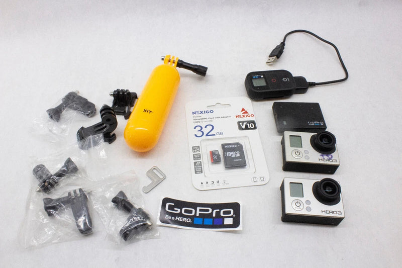 Lot of 2 GoPro HERO3 Silver Edition Camera w/Accessories