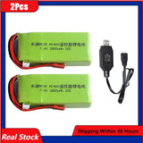 2Pcs 7.4V 2800mah 20C rechargable Battery For Radiolink RC4GS RC6GS Transmitter