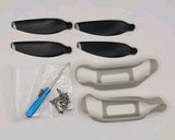 4pcs Silver Low-Noise Propellers / Blades + 2 Props Holders for DJI Mavic Mini