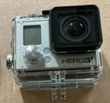 GoPro HERO3+ Plus action camera in clear waterproof housing with front lens