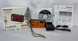 Panasonic LUMIX DMC-TS25 Waterproof Digi Orange Cam 16.1Mp - MINT