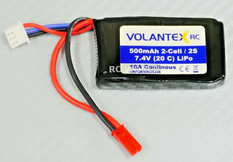 Volantex RC Airplane LIPO BATTERY 7.4V 2S 500MAH Lithium Pack JST Plug #768-1 Battery
