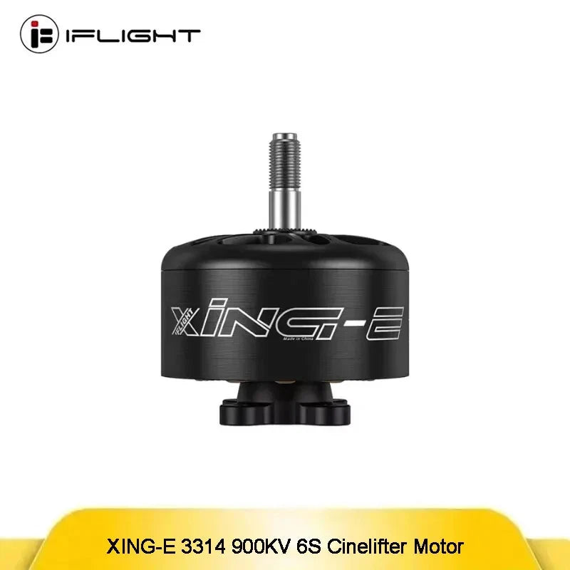 IFlight XING-E 3314 900KV 6S Cinelifter drone motor, black with mounting shaft
