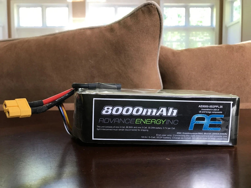 8000MAH Advanced Energy Inc (aka Thunder Tiger) 25C 5S 18.5V Lipo Battery Battery
