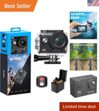 Experience 4K 30FPS Video with EK7000 - Compact WiFi Waterproof Action Camera