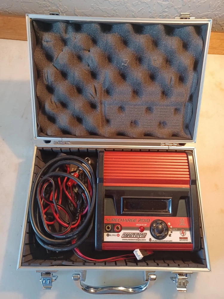 Racers Edge SureCharge Pro AC/DC LiPo Balance Charger RCESC2010 W/ Aluminum Case Battery