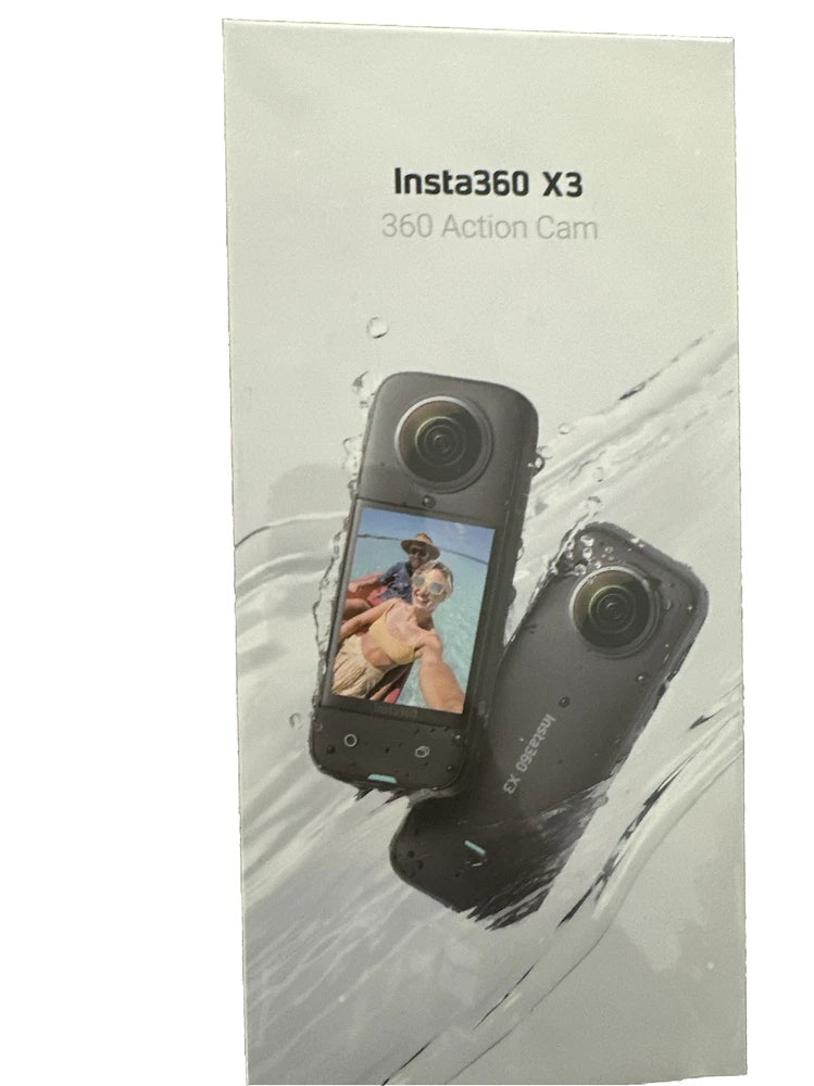 Insta360 X3 Snow Bundle W Camera, Selfie Stick, Sticky Lens Guard, Lens Cap