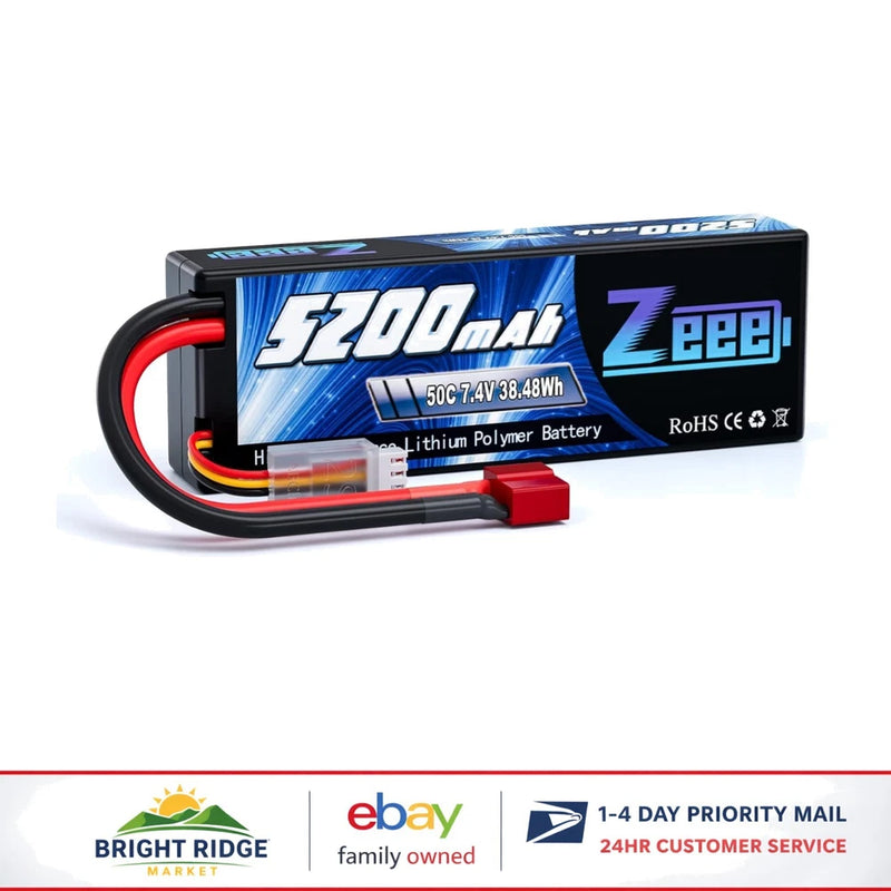 7.4V 50C Lipo Battery Pack 5200mAh for Remote Control Vehicles and Racing