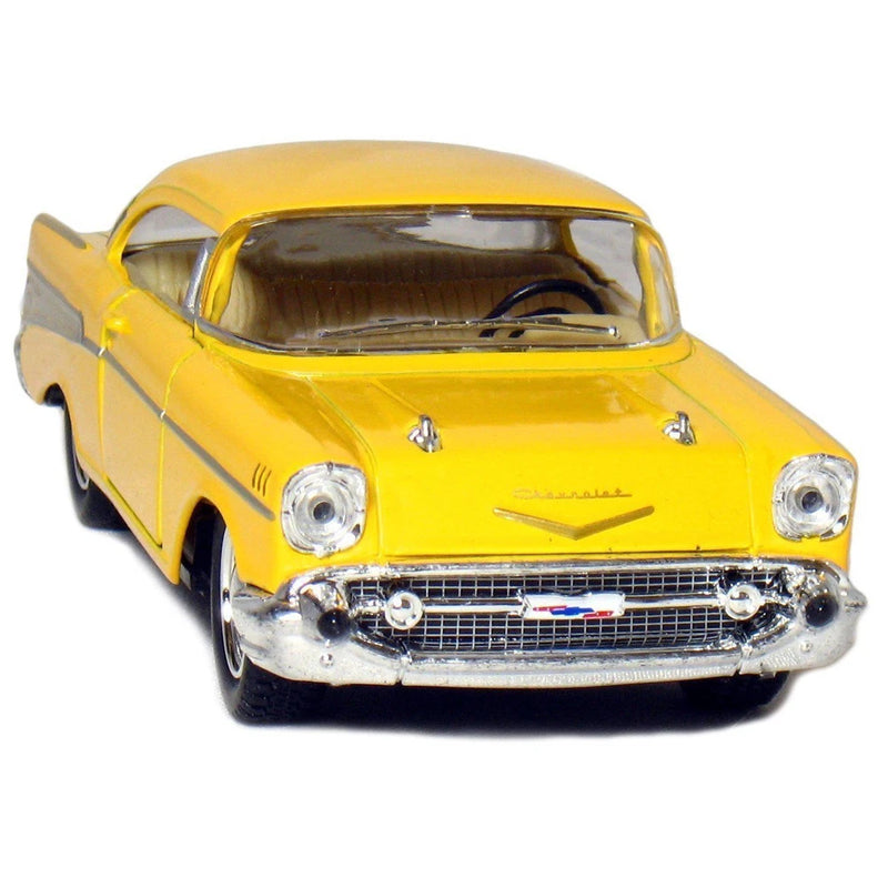 New 5" Kinsmart 1957 Chevrolet Bel Air Diecast Model Toy Car 1:40 Chevy Yellow
