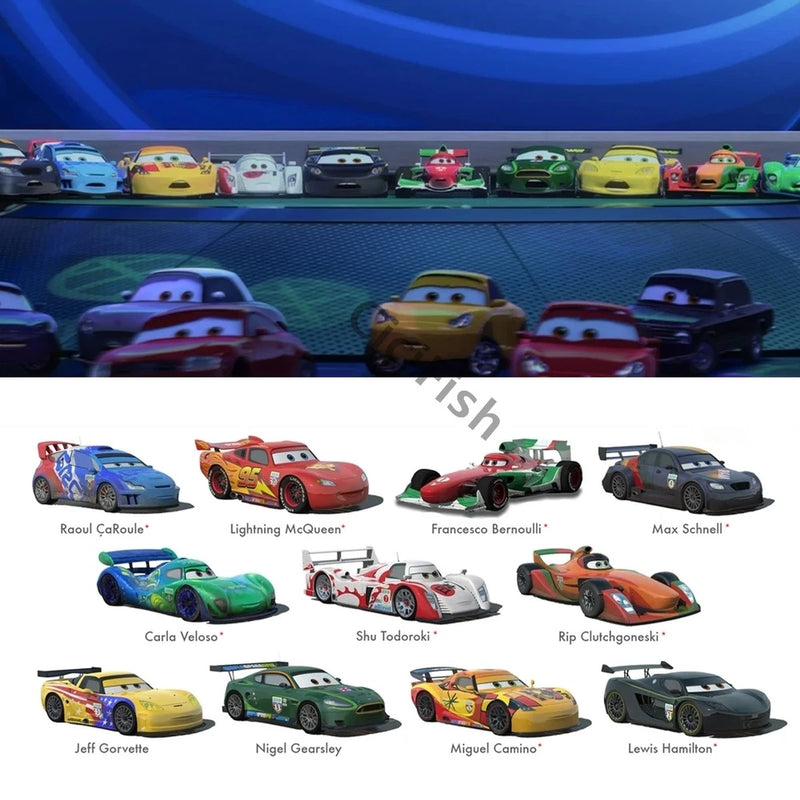 Disney Pixar Cars 2 World Grand Prix McQueen Francesco Carla Veloso Diecast Toy