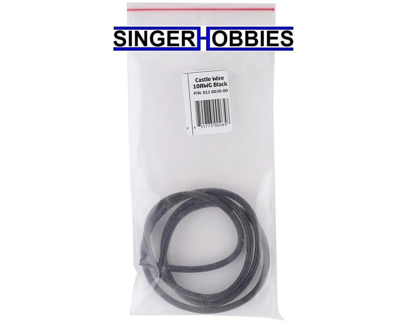 CASTLE CREATIONS CSE011003000 Wire, 36, 10AWG, Black HH Battery