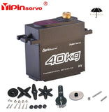 Digital waterproof RC high-torque servo with black case and 40KG marking