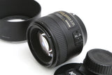 Nikon AF-S NIKKOR 85mm f/1.8G DSLR lens with front glass and focus switch