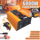 6000W Car Power Inverter LCD Display Modified Sine Wave DC 12V To AC 110/220V