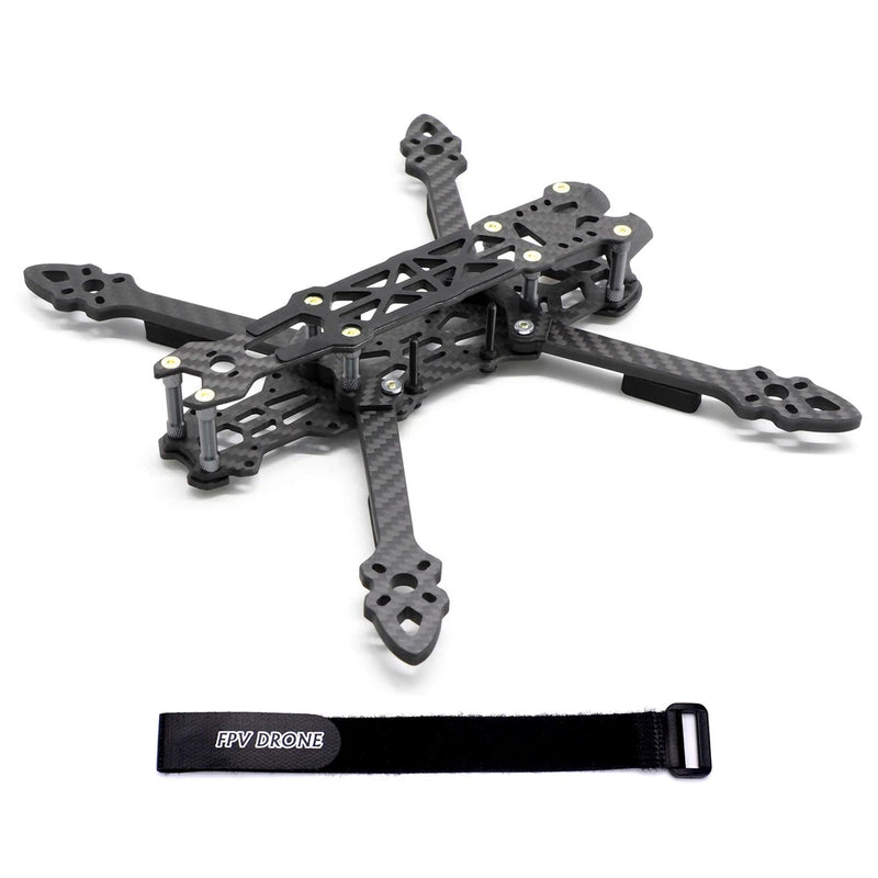 225mm Carbon Fiber 5 Inch FPV Racing Drone Frame Freestyle Kit w/ Battery Strap