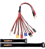 RC Lipo Battery Charger Adapter Connector Splitter Cable, 8 in 1 Octopus Convert