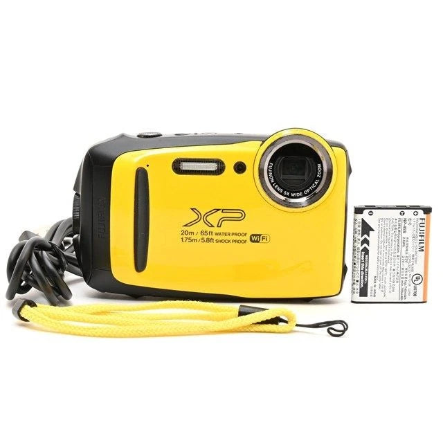 FUJIFILM XP130 Yellow Waterproof Digital Camera Tested Great Condition