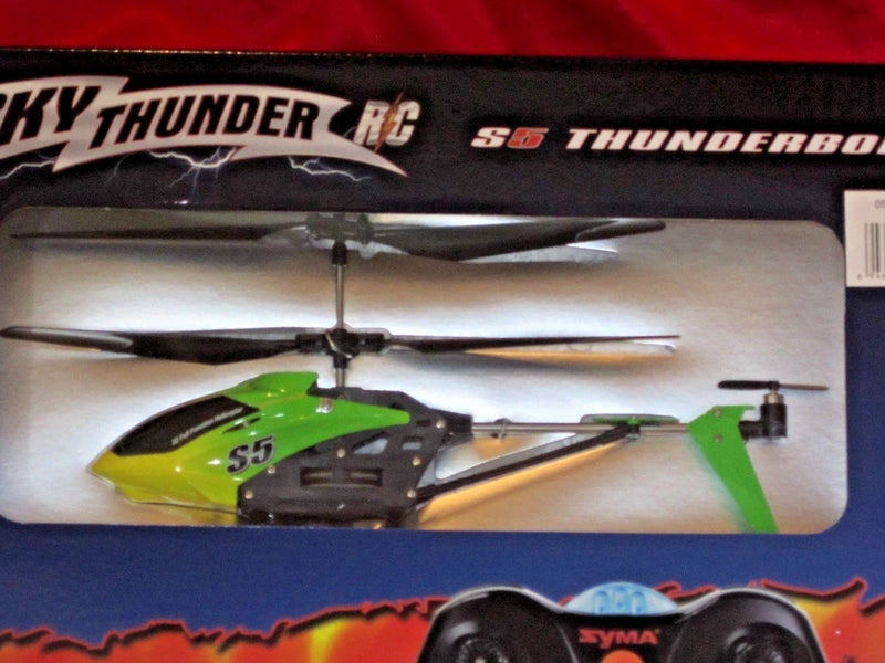 SYMA Sky Thunder RC Thunder Boltt S5 Indoor Helicopter Grn/yellow/black w/light
