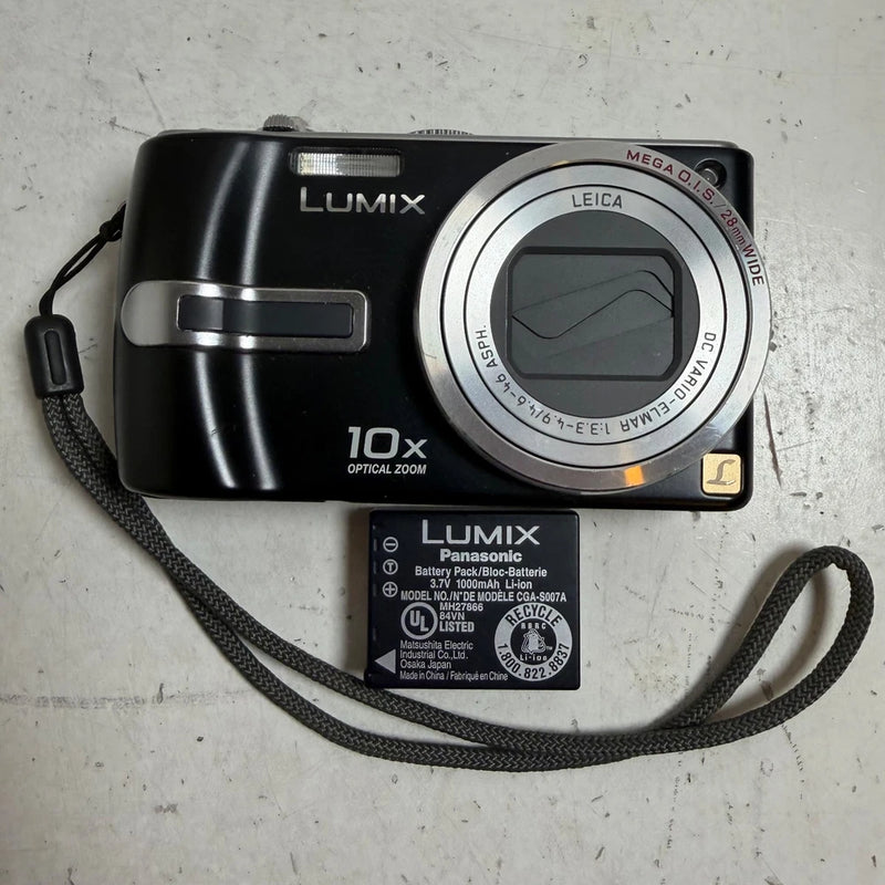 Panasonic Lumix DMC-TZ3 Black 7.2MP 3.0" LCD 10x Optical Zoom Digital Camera