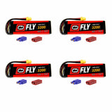 Venom Fly 30C 3S 3200mAh 11.1V LiPo Battery with UNI 2.0 Plug x4 Packs