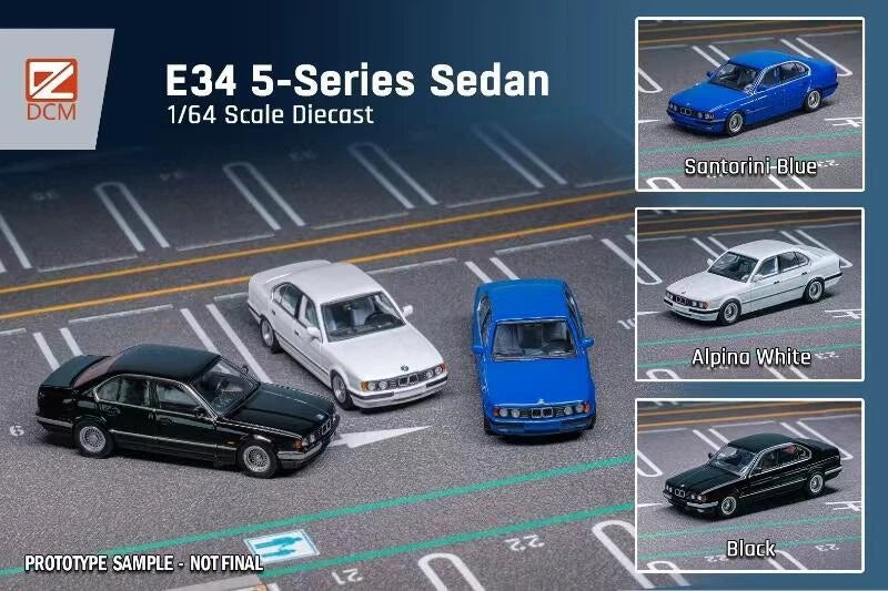 DCM 1:64 E34 5-Series Sedan Diecast Model Car