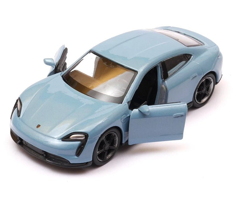 Porsche Taycan Turbo S Germany Car Model Toy Blue Diecast 1:34-1:39 Scale Welly