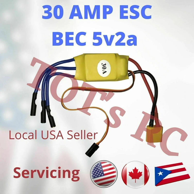 30AMP ESC 30a ESC 3s ESC XT60 Deans XT30 BEC 5v2a FPV Drone RC Plane helicopter