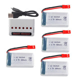 4¡Á 3.7V 800mAh Lipo Battery JST Plug For MJX X400 X300C X800 Quadcopter RC Drone