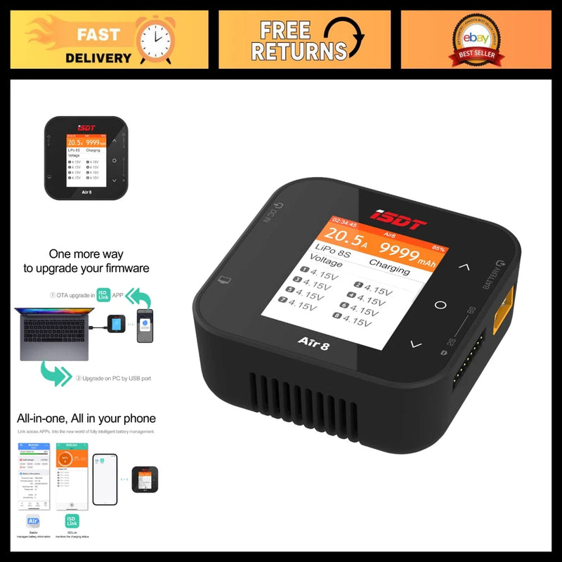 20A 500W Smart Balance Charger Discharger for LiPo Li-Ion NiMH 1-8S LCD Display Battery
