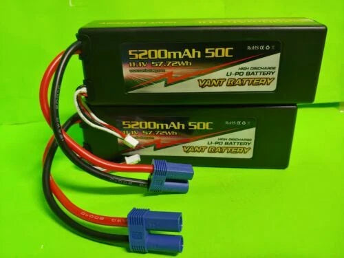 2 VANT 3S  5200mAh 50C Lipo Battery W EC5 ARRMA GRANITE OUTCAST SENTON KRATON Battery