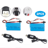2x 15C 7.4V 1500mAh Lipo Battery SM Plug with Charger for RC Car Boat Spare Part