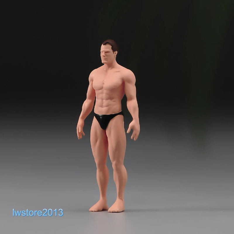 1/43 Muscular Man Scene Props Miniatures Figures Model For Cars Vehicles Toys