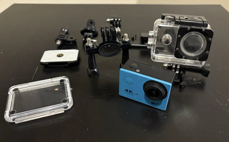 4k Ultra HD Action Camera Waterproof Pro Sports Helmet Recording Blue Digital